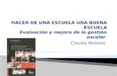 Claudia Romero.  Este libro aborda la gestión en instituciones desde un enfoque teórico y práctico. Está destinado a docentes, directores, coordinadores.