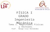 FÍSICA I GRADO Ingeniería Mecánica Prof. Norge Cruz Hernández Tema 1. Magnitudes Físicas y Vectores.