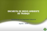 ENCUESTA DE MEDIO AMBIENTE DE TRABAJO Coordinación de Seguridad Industrial Agosto - 2015.