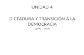 UNIDAD 4 DICTADURA Y TRANSICIÓN A LA DEMOCRACIA (1973 – HOY)