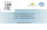 Observación Electoral Elecciones Municipales en San Carlos de Bariloche Septiembre 2015.