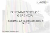 FUNDAMENTOS DE GERENCIA SESION1: LA GLOBALIZACION Y EL TLC Lic. José Luis Solórzano Vera.