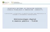 SECRETARIA NACIONAL DE EDUCACION SUPERIOR, CIENCIA,TECNOLOGIA E INNOVACIÓN (SENESCYT) Bibliotecología digital “Limitaciones y excepciones al derecho de.