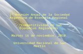 1º Reunión Anual de la Sociedad Argentina de Economía Regional
