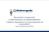 Bienvenida e Inauguración II FORO REGIONAL DE HIDROCARBUROS: