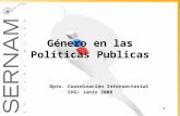 Género en las Políticas Publicas