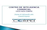 CENTRO DE INTELIGENCIA COMERCIAL CICO PUCE-CORPEI Fuentes de Información sobre  Comercio Exterior