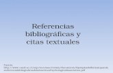 Referencias bibliográficas y citas textuales