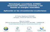 Metodología consolidada ACM002: Generación eléctrica conectada a red basada en energías renovables