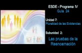 ESDE - Programa IV Guía  24 Unidad 7:  Pluralidad de las Existencias Subunidad  2: