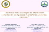 Luis Danilo Flores Rivera Facultad de Contabilidad y Auditoría Universidad Técnica de Ambato - UTA