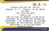 CAPÍTULO I.  FUNDAMENTOS DE LA GESTIÓN DEL RIESGO DE DESASTRES COMO POLÍTICA DEL ESTADO COLOMBIANO