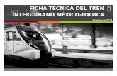 Ficha técnica del Tren  Interurbano México-Toluca