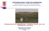 PROBLEMÁTICA AMBIENTAL  Y MARCO LEGAL DE LOS RESIDUOS SÓLIDOS JOSE WILLIAN TAFUR