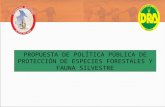 PROPUESTA DE POLÍTICA PÚBLICA DE PROTECCIÓN DE ESPECIES FORESTALES Y FAUNA SILVESTRE