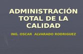 ADMINISTRACIÓN TOTAL DE LA CALIDAD ING. OSCAR  ALVARADO RODRIGUEZ