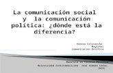 La comunicación social  y  la comunicación política: ¿dónde está la diferencia?
