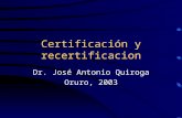 Certificación y recertificacion
