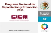 Programa Nacional de Capacitación y Promoción   2011