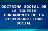 DOCTRINA SOCIAL DE LA IGLESIA FUNDAMENTO DE LA  RESPONSABILIDAD SOCIAL