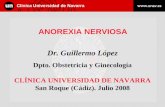 Dr. Guillermo López Dpto. Obstetricia y Ginecología CLÍNICA UNIVERSIDAD DE NAVARRA