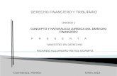 UNIDAD 1 CONCEPTO Y NATURALEZA JURÍDICA DEL DERECHO FINANCIERO