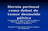 Hernia perineal  como debut de  tumor desmoide pélvico