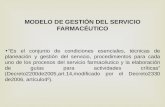 MODELO DE GESTIÓN DEL SERVICIO FARMACÉUTICO