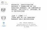 Dra. Gloria Ramírez Coordinadora de la Cátedra UNESCO de Derechos Humanos de la UNAM