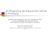 El Programa de Educación Inicial y Primaria