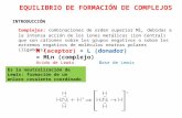 EQUILIBRIO DE FORMACIÓN DE COMPLEJOS