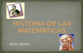 HISTORIA DE LAS MATEMATICAS