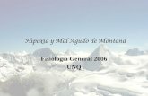 Hipoxia y Mal Agudo de Montaña