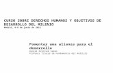 CURSO  SOBRE  DERECHOS HUMANOS Y OBJETIVOS DE DESARROLLO DEL  MILENIO Madrid, 4-8 de junio de 2012