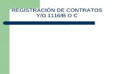 REGISTRACIÓN DE CONTRATOS Y/O 1116/B O C