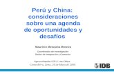Perú y China:  consideraciones sobre una agenda de oportunidades y desafíos