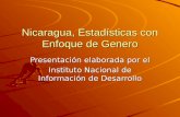 Nicaragua, Estadísticas con Enfoque de Genero
