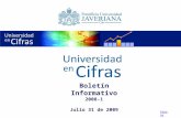 Boletín Informativo 2008-1 Julio 31 de 2009