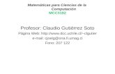 Matemáticas para Ciencias de la    Computación MCC3182