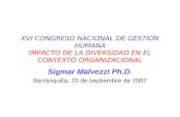 XVI CONGRESO NACIONAL DE GESTIÓN HUMANA IMPACTO DE LA DIVERSIDAD EN EL CONTEXTO ORGANIZACIONAL