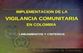 IMPLEMENTACION  DE LA  VIGILANCIA COMUNITARIA EN COLOMBIA LINEAMIENTOS Y CRITERIOS