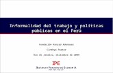 Informalidad del trabajo y políticas públicas en el Perú