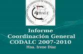 Informe  Coordinación General CODALC 2007-2010