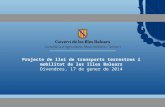 Projecte de llei de transports terrestres i mobilitat de les Illes Balears