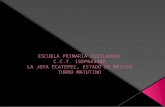 ESCUELA PRIMARIA  CUITLAHUAC C.C.T. 15EPR4348P LA JOYA ECATEPEC, ESTADO DE MÉXICO TURNO MATUTINO