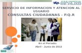 SERVICIO DE INFORMACION Y ATENCION AL USUARIO CONSULTAS CIUDADANAS - P.Q.R