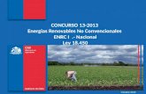 CONCURSO 13-2013  Energias Renovables No Convencionales  ENRC I  .- Nacional Ley 18.450