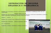 SEPARACIÓN DE BASURA ORGÁNICA E INORGÁNICA «
