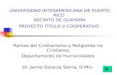 UNIVERSIDAD INTERAMERICANA DE PUERTO RICO  RECINTO DE GUAYAMA PROYECTO TÍTULO V COOPERATIVO