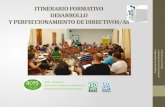 ITINERARIO FORMATIVO  DESARROLLO  Y PERFECCIONAMIENTO DE  D IRECTIVOS/AS